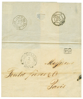 SURINAM - French MARITIME : 1870 PARAMARIBO/FRANCO + PD (PAID In CASH) On Entire To PARIS. Verso, Extremely Rare Cachet  - Suriname ... - 1975