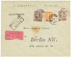 SURINAME : 1900 25c On 40c + 25 On 50c+ 50c On 1G On Cover From PARAMARIBO To GERMANY. Vvf. - Suriname ... - 1975