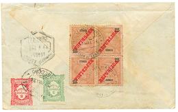 PORT. CONGO : 1924 115R Block Of 4 On Envelope To LISBOA Taxed On Arrival With PORTUGUESE POSTAGE DUES. Scarce. Vf. - Otros & Sin Clasificación