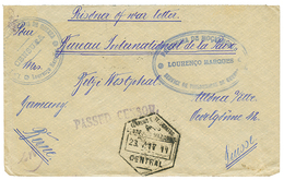 MOZAMBIQUE : 1917 SERVICE DES PRISONNIERS DE GUERRE + PASSED CENSOR On Envelope To SWITZERLAND. Vvf. - Altri & Non Classificati