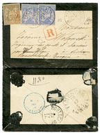 "Destination TEMESVAR Via RUSTSCHUK" : 1876 FRANCE 25c(x2) + 30c Canc. PARIS On REGISTERED Envelope Via WIEN, RUSTSCHK T - Other & Unclassified