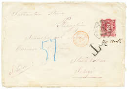 1878 ARGENTINA 5c Canc. BUENOS AIRES + "57" Tax Marking + Rare French Entry Mark REPUB. ARG. BORDEAUX Red On Envelope (o - Otros & Sin Clasificación