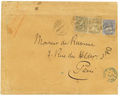 1871 30c Blue + Pair 2F Canc. LAUSANNE On Envelope (reduced At Right) To FRANCE. Vf. - Other & Unclassified