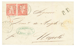 1864 30c Red(x2) Canc. WATTWILL On Cover To NAPOLI (ITALY). Vf. - Otros & Sin Clasificación