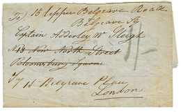 GIBRALTAR : 1852 "1/-" Tax Marking On Entire Letter From GIBRALTAR To ENGLAND. Vvf. - Gibraltar