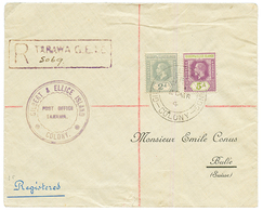 GILBERT & ELLICE : 1934 2d + 5d On REGISTERED Envelope From TARAWA To SWITZERLAND. Vvf. - Gilbert & Ellice Islands (...-1979)