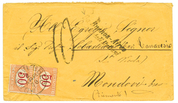 1878 DA BUENOS-AIRES/ COI POSTALI ITALIANI + Pair 50c ITALIAN POSTAGE DUES On Envelope To MONDOVI (ITALY). Scarce. Vvf. - Other & Unclassified