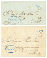 1841/49 Lot 2 Entire Letter From BAHIA BRAZIL + C.EST.de.N + TAX Marking To PORTUGAL. Superb. - Otros & Sin Clasificación