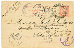 "ADRIANOPEL (AUSTRIAN LEVANT) To CHINA ": 1905 AUSTRIAN LEVANT P./Stat 10h Canc. ADRIANOPEL + SHANGHAI IJPO + SHANGHAI D - Other & Unclassified