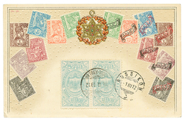 1912 1/4g(x2) Canc. ADDIS ABEBA On Superb Card (stamps From ETHIOPIA) To SWITZERLAND. Vvf. - Ethiopia