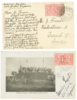 "AMERICAN LEGATION ABYSSINIA" : 1910/13 2 Cards With 1/2g From AMERICAN LEGATION ADIS-ABEBA To SWITZERLAND. Vf. - Etiopía