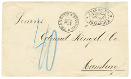 MEXICO : 1887 FRANCO EN TAPACHULA + "NOHAY ESTAMPS" + TRANSITOT PANAMA On Envelope To HAMBURG. Verso, Duplex Cds NEW YOR - México