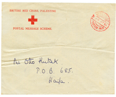 RED CROSS - PALESTINE : 1901 JERUSALEM PALESTINE POSTAGE PAID On RED CROSS Envelope To HAIFA. Vvf. - Palestina