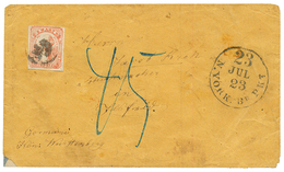 1856 DISPATCH 1c Tied By Cork Cancel On Cover To WURTTEMBERG GERMANY. Very Rare Stamp On Cover To OVERSEAS DESTINATION.  - Andere & Zonder Classificatie