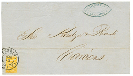 1861 1/2R Canc. CORREOS LA GUAIRA On Entire Letter To CARACAS. Vf. - Venezuela