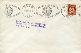 47052 Norway, Circuled Cover 1954 Oslo, Nordisk Sangfest - Music