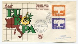 RC 13645 SARRE 1957 EUROPA FDC 1er JOUR TB - FDC