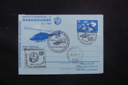 O.N.U. - Aérogramme De Wien Par Hélicoptère En 1988,  Oblitérations Plaisantes - L 42367 - Lettres & Documents