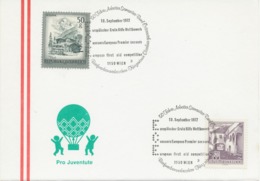 ÖSTERREICH 1977 SST Der Hilfsorganisation ASB/ARBEITER SAMARITER BUND: 1150 WIEN 50 Jahre ASB - Europäischer Erste Hilfe - Skisport