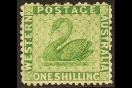 WESTERN AUSTRALIA 1864-79 1s Bright Green, P12½, SG 61, Very Fine Mint For More Images, Please Visit Http://www.sandafay - Other & Unclassified