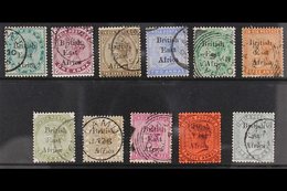 1895-96 Overprints On India Complete Set To 1r Slate, SG 49/59, Very Fine Cds Used, Very Fresh. (11 Stamps) For More Ima - África Oriental Británica