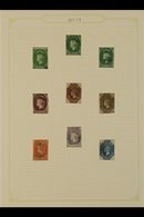 1857-1867 CHALON TYPES. USED COLLECTION On Leaves, Includes 1857-59 2d (x3, Two With 4 Margins), 6d (3 Margins), 8d (re- - Ceilán (...-1947)