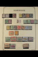 1874-1957 MINT & USED COLLECTION Presented On Album Pages, We See 1874 1d Lilac Unused, 1s Dull Magenta Used, 1877-9 Wmk - Dominique (...-1978)