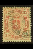 1875 32p Carmine Copenhagen Printing Perf 14x13½ (Facit 11, SG 63, Michel 11), Very Fine Used, Scarce. For More Images,  - Sonstige & Ohne Zuordnung