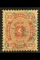 1875 32p Rose-carmine Arms, Perf 14 X 13½, Michel 11, Fine Used With Neat Blue Cancel. For More Images, Please Visit Htt - Sonstige & Ohne Zuordnung