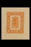 1893 1mk Orange Brown Reprint, Imperf, Facit 10E, Very Fine Mint Og. For More Images, Please Visit Http://www.sandafayre - Altri & Non Classificati