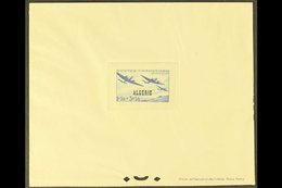 ALGERIA 1945 1.50f+3.50f Grey-blue Aircraft Airmen & Dependents' Fund (SG 249, Yvert 245) EPREUVE DE LUXE With "R F" Ove - Autres & Non Classés