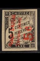 CONGO 1892 5c On 5c Black Overprint On Postage Due Reading Up (Yvert 8, SG 13), Fine Mint, Four Good To Large Margins, F - Other & Unclassified