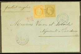 GENERAL ISSUES USED IN MARTINIQUE 1872 (27 Jan) Entire Letter Addressed To France, Bearing French Colonies 30c Napoleon  - Altri & Non Classificati