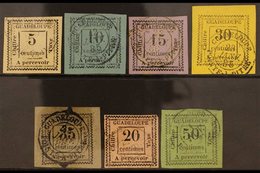 GUADELOUPE POSTAGE DUES 1884 Set Complete, Yv 6-12, Fine To Very Fine Used. (7 Stamps) For More Images, Please Visit Htt - Otros & Sin Clasificación