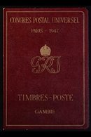 1947 UPU PRESENTATION BOOK Containing Fine Mint Stamps With 1938-46 Definitives (one Of Each Value To 10s) Plus 1946 Vic - Gambie (...-1964)