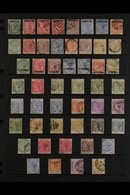 1886-1898 QUEEN VICTORIA USED COLLECTION Presented On A Stock Page that Includes 1886 Bermuda Stamps Opt'd "GIBRALTAR" ½ - Gibraltar