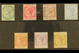1886-87 Complete Definitive Set, SG 8/14, Very Fine Mint. (7 Stamps) For More Images, Please Visit Http://www.sandafayre - Gibraltar
