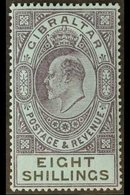 1903 8s Dull Purple And Black On Blue, SG 54, Very Fine Mint. For More Images, Please Visit Http://www.sandafayre.com/it - Gibraltar