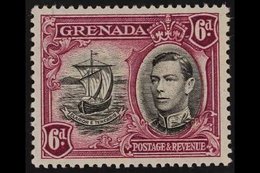 1938-50 6d Black And Purple With 'LINE ON SAIL' Variety, SG 159b, Very Fine Mint. For More Images, Please Visit Http://w - Granada (...-1974)