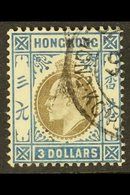 1904 $3 Slate And Dull Blue, Wmk MCA, SG 88, Very Fine Used. For More Images, Please Visit Http://www.sandafayre.com/ite - Other & Unclassified