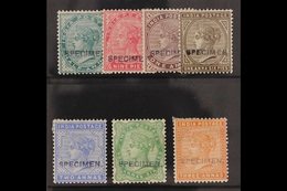 1882 - 1892 Selection Of Values To 3a Incl 1892 2a 6p Green Overprinted "Specimen", Fine To Very Fine Mint. (6 Stamps) F - Other & Unclassified