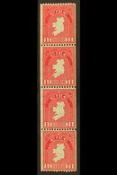 1940 COIL STAMP 1d Carmine, Perf 14 X Imperf, SG 112b, Mint Never Hinged Strip Of Four.  For More Images, Please Visit H - Other & Unclassified