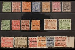 1916-1935 VERY FINE MINT All Different Selection. With 1916-23 (overprint At Foot) Range To 9d Including 1½d; 1923 (over - Nauru