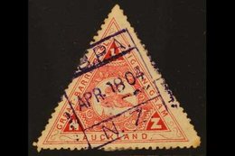 PIGEON POST 1899 1s Red Triangular, CP VP8, Used With Minor Faults Cancelled By Violet "GBPA / Apr 1804 / N.Z." With ERR - Other & Unclassified