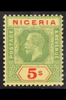 1914-29 5s Green And Red On Buff, SG 10d, Never Hinged Mint. For More Images, Please Visit Http://www.sandafayre.com/ite - Nigeria (...-1960)