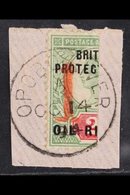 NIGER COAST PROTECTORATE 1894 Provisionals Issued At Opobo. "1" In Vermilion On Half Of 2d Grey-green And Carmine Of Oil - Nigeria (...-1960)