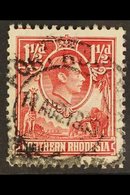 1938-52 1½d Carmine-red, From Tick-bird Flaw Position, Before Flaw Developed, SG 29, Good Used, Couple Of Blunt Perfs. F - Rhodésie Du Nord (...-1963)