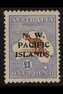 1915-16 £1 Chocolate And Dull Blue 'Roo, SG 99, Fine Fresh Mint. For More Images, Please Visit Http://www.sandafayre.com - Papua New Guinea