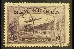1935 A Seldom Seen £2 Bright Violet Shade (as SG 204) "Bulolo Goldfields" Air Postage FORGERY Attributed To Panelli With - Papoea-Nieuw-Guinea