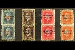1917-20 Vertical Pairs With Mixed Perfs, The Complete Set, SG 24b/27b, Very Fine Mint (4 Pairs) For More Images, Please  - Penrhyn
